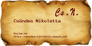 Csöndes Nikoletta névjegykártya